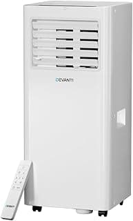 Devanti Portable Air Conditioner, 7000BTU Purifier Humidifier Water Cooler Purifiers Cooling Fan Conditioners Aircondition Home Office Room Bedroom Coolers, Adjustable Louvers White