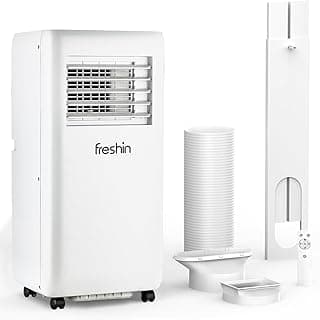 Portable Air Conditioner FRESHIN, 9000 BTU Cooling, 3-in-1 AC Unit with Dehumidifier & Fan, LED Display, Remote Control, 24H Timer, Quiet & Energy Efficient, R290 Refrigerant, Window Kit Included