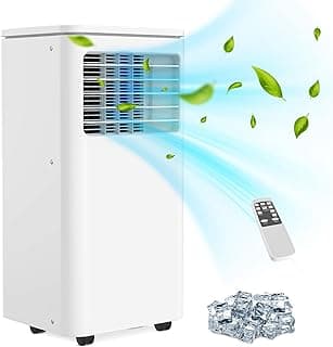YOPOWER Portable Air Conditioner, Mobile Air Cooler Unit 9000BTU White, w/Remote Control & Window Mount Kit for Room Home Office