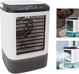 Mini Air Conditioner, 12W 900ml Water Mini Air Conditioning Fan, USB Powered Portable Air Cooler for Home Desk Office