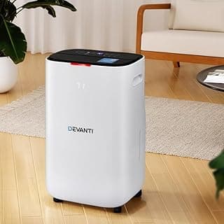 Devanti Portable Air Conditioner, 2-in-1 20L Cooling Window Fan Cooler Conditioners Dehumidifier Purifier Home Bedroom Living Room Office, with LCD Display White