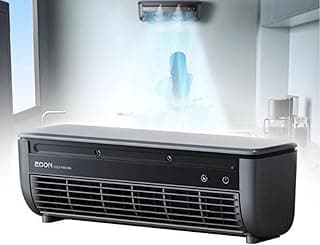 Wireless Charging Air Conditioner Portable, 2025 New Portable Wall Mounted Airs Conditioners, No Drilling Kitchen Wall Air Conditioner Fan, Ice Mist Ions, Rapid Cooling, for Home Kitchen (Black)